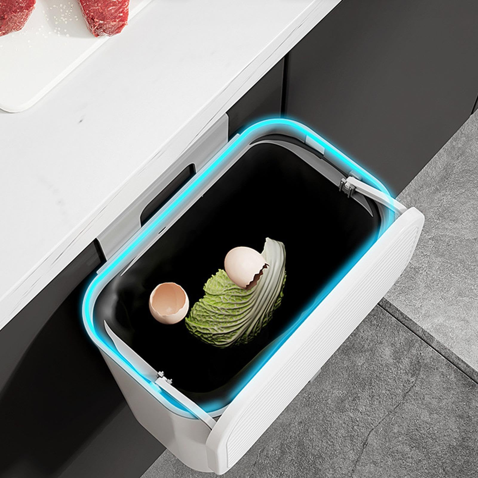 Pattumiera per porta, cestino da appendere su porte, cassetti e