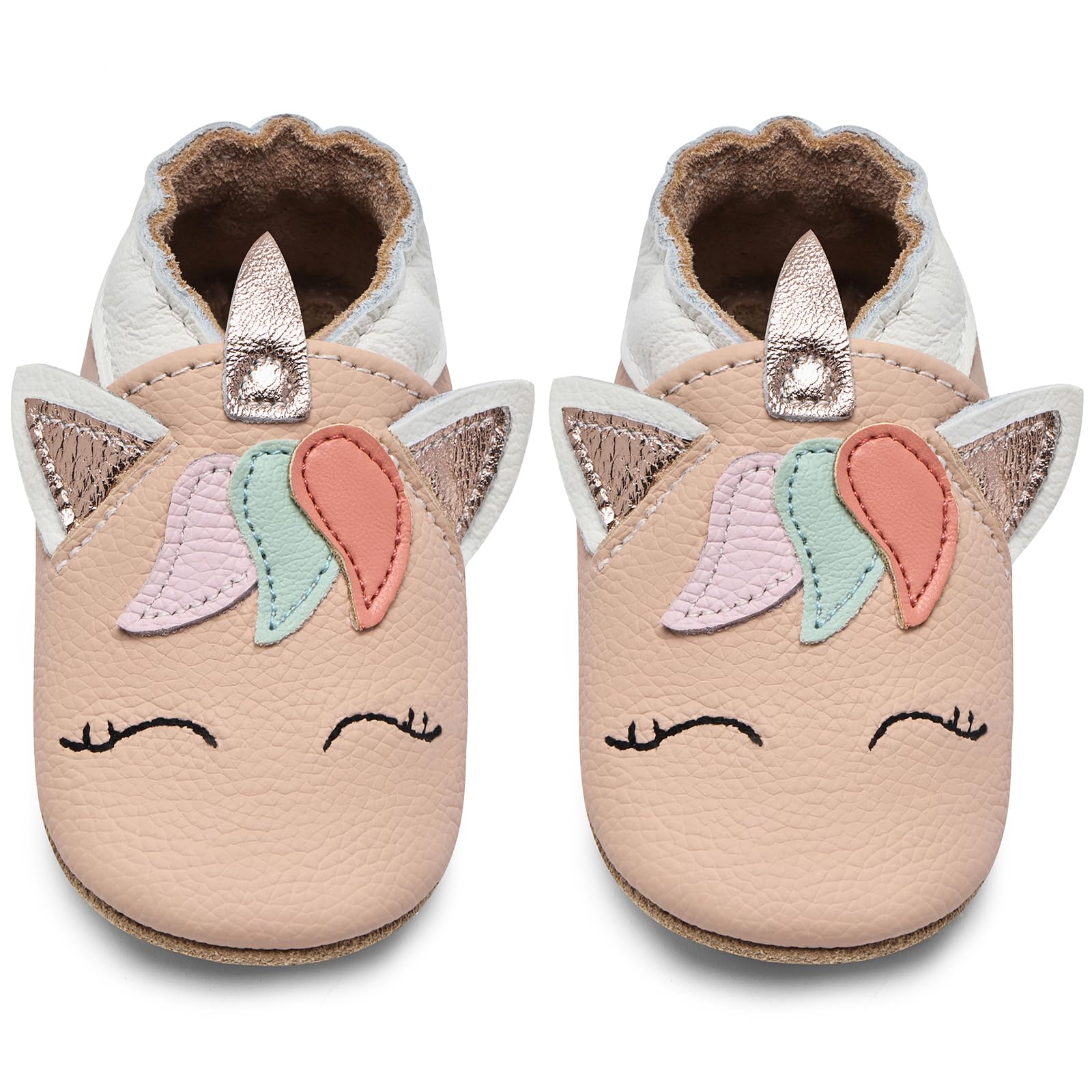 IceUnicorn Zapatos Bebe Primeros Pasos Zapatillas de Estar por casa Bebé Cuero Suave Zapatos Bebe