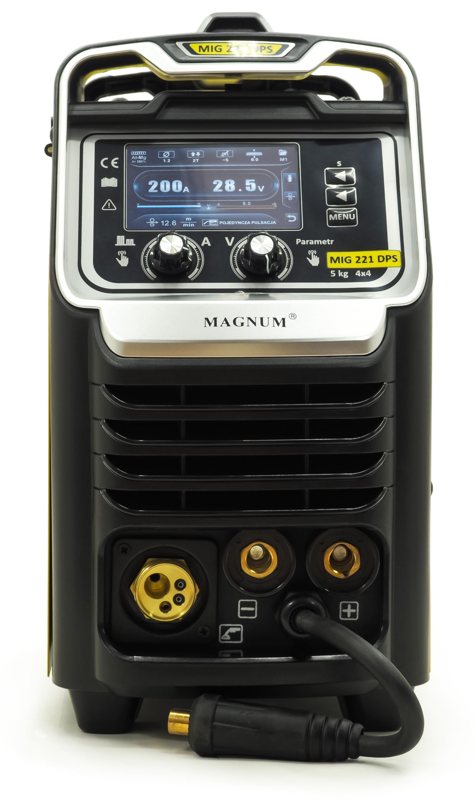 MAGNUM MIG 221 DUAL PULS SYNERGIA 4x4 - Starter-Set Kombi Schweißgerät, Aluminium Schweißgerät 200A, Schutzgasschweißgerät Komplettset, sofort startklar - Bestschweissen.de