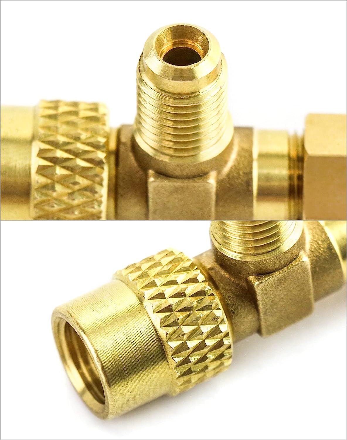 Rubinetto premivalvola shut-off R32 R290 R1234YF femmina 1/2 ACME SX (sinistro) - uscita maschio 1/4 SAE PROFESSIONAL SERIES