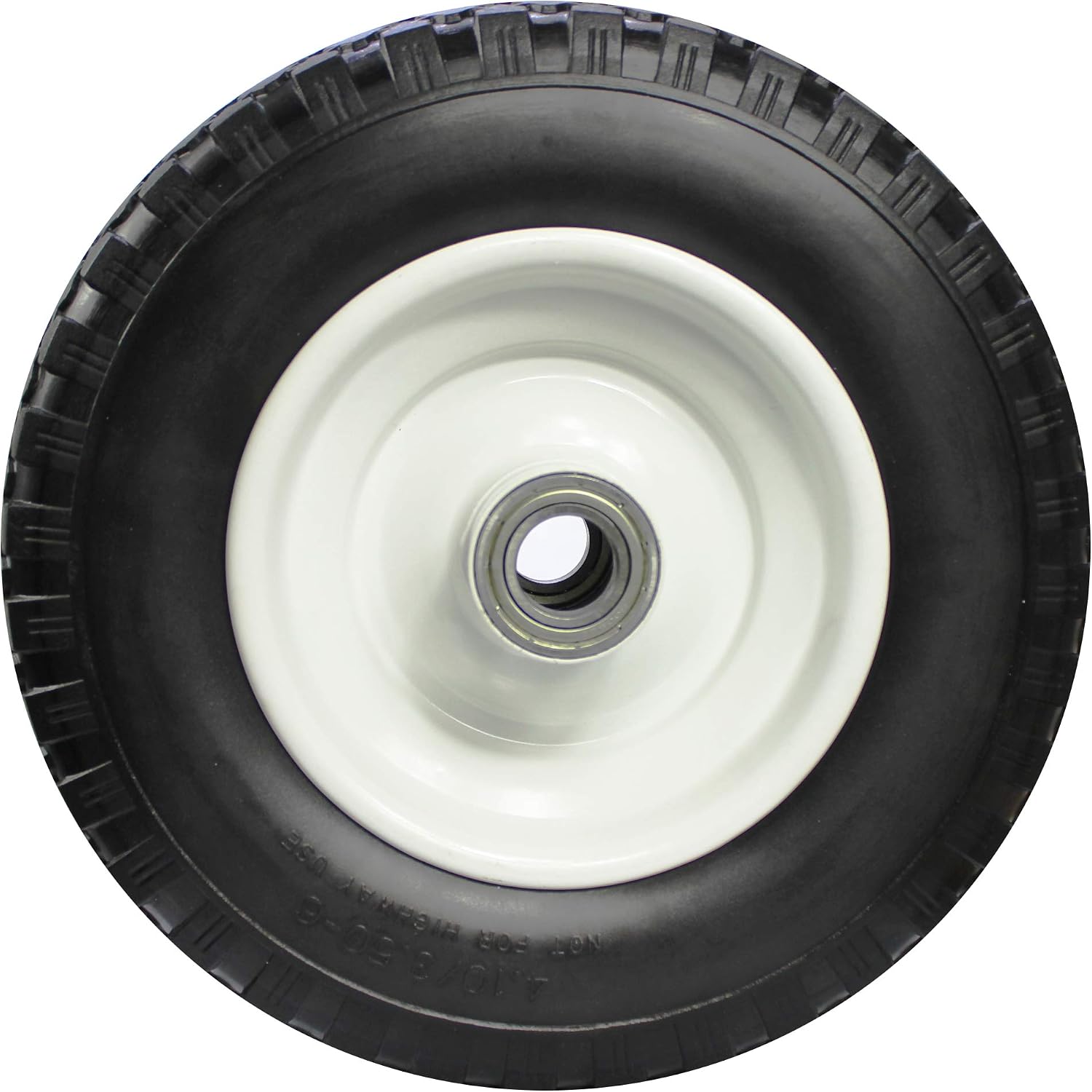 MaxxHaul 50502 12" Flat Free Solid Polyurethane All-Purpose Replacement Tire for Trailer Dollies Hand Trucks, Garden Carts, 12 inch, Black