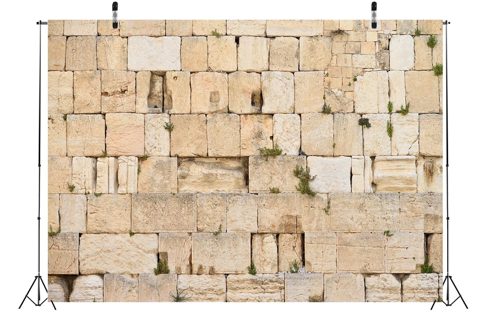 BELECO 12x10ft Fabric Jerusalem Wall Backdrop Ancient Jerusalem Western - View #3