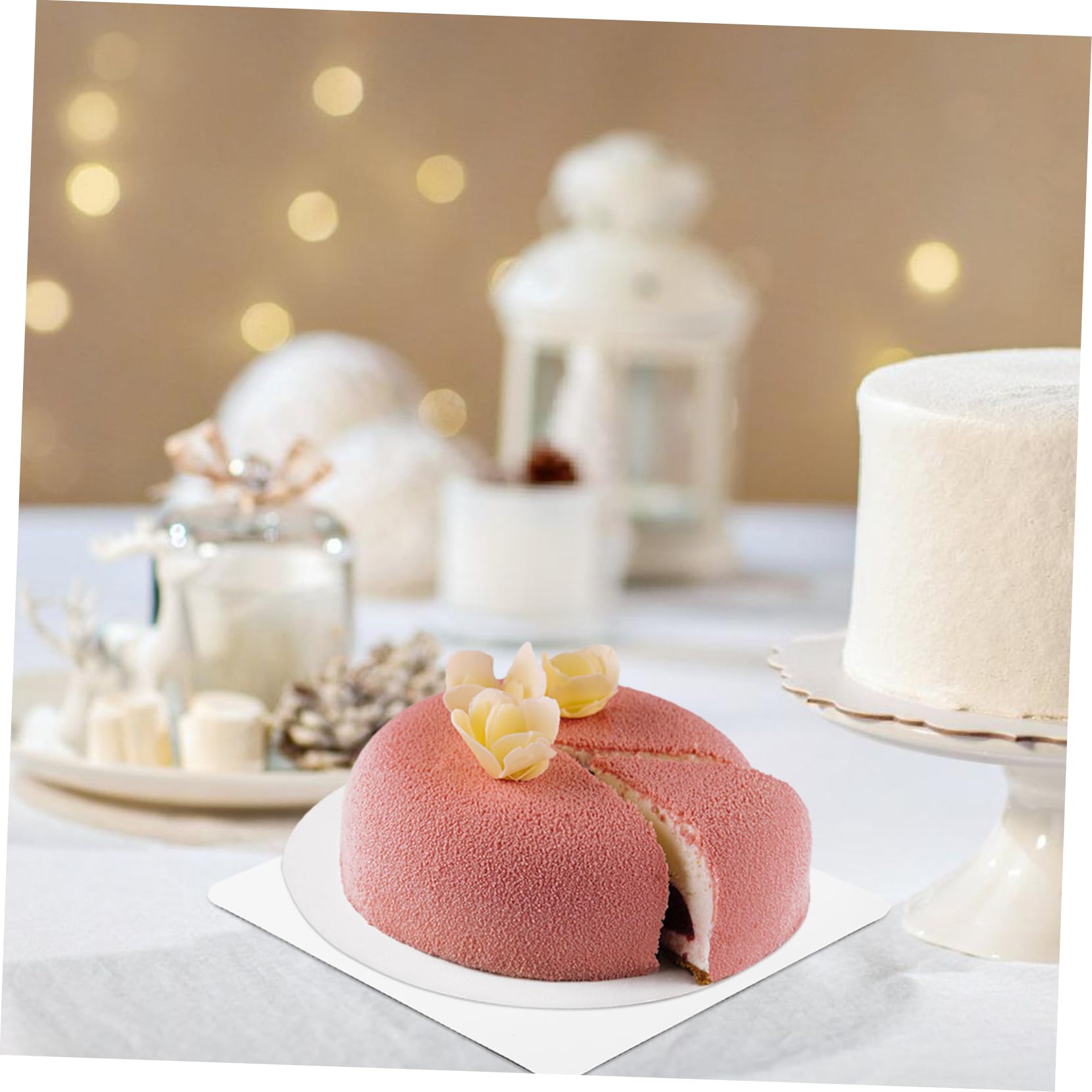 Amosfun 5 Series Mantel Individual De Papel para Decoración De Pasteles Base para Exhibición De Pasteles Tablero para Pasteles Base Cuadrada para Pasteles Bases 25 Piezas x 5