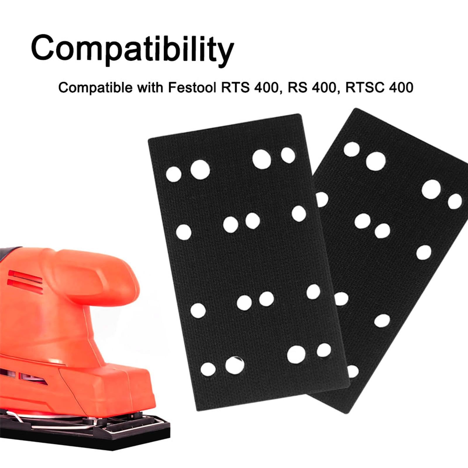 4 almohadillas de espuma para lijadora compatible con lijadoras Festool RTS 400, RS 400, RTSC 400