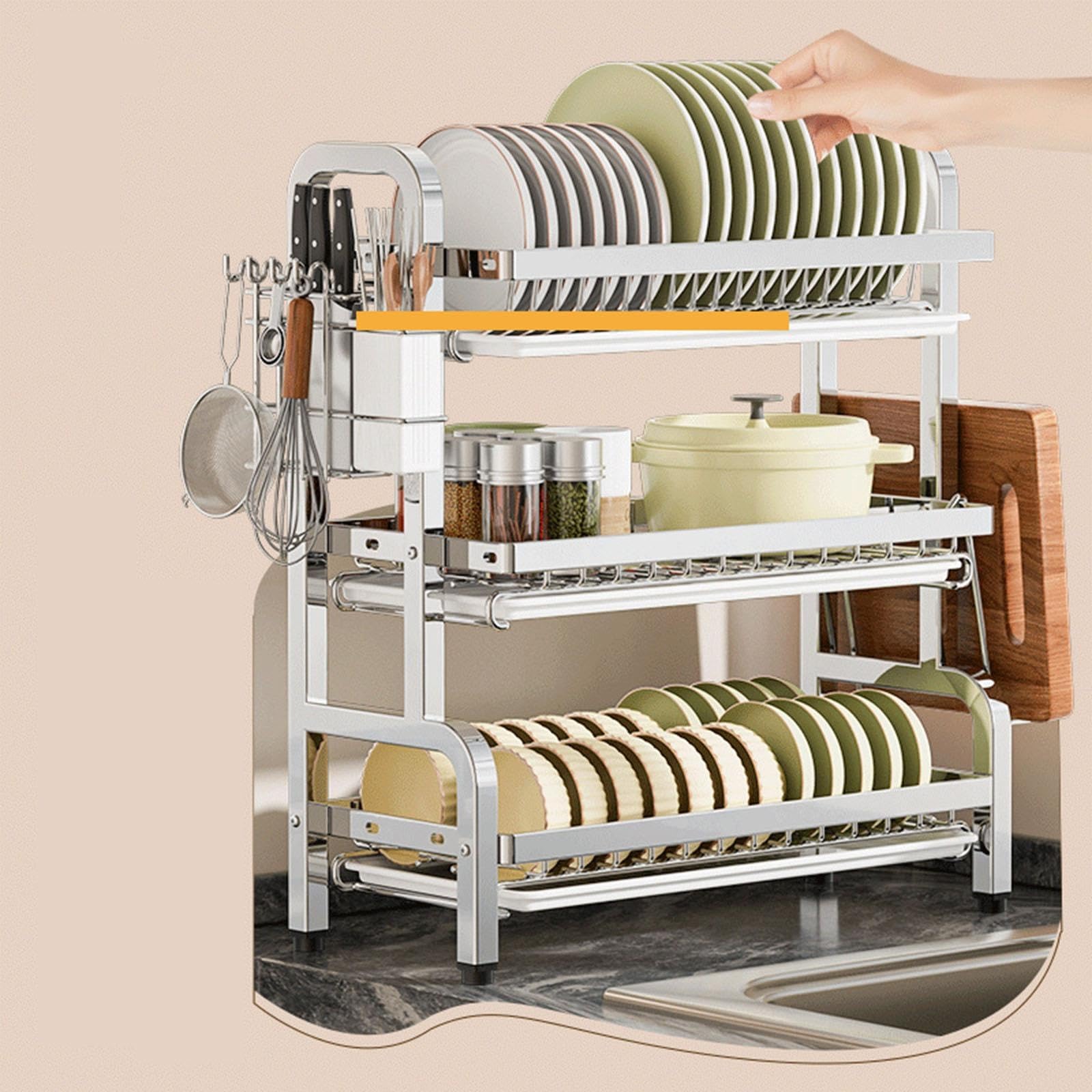 Mehrschichtiger Geschirrabtropfschrank