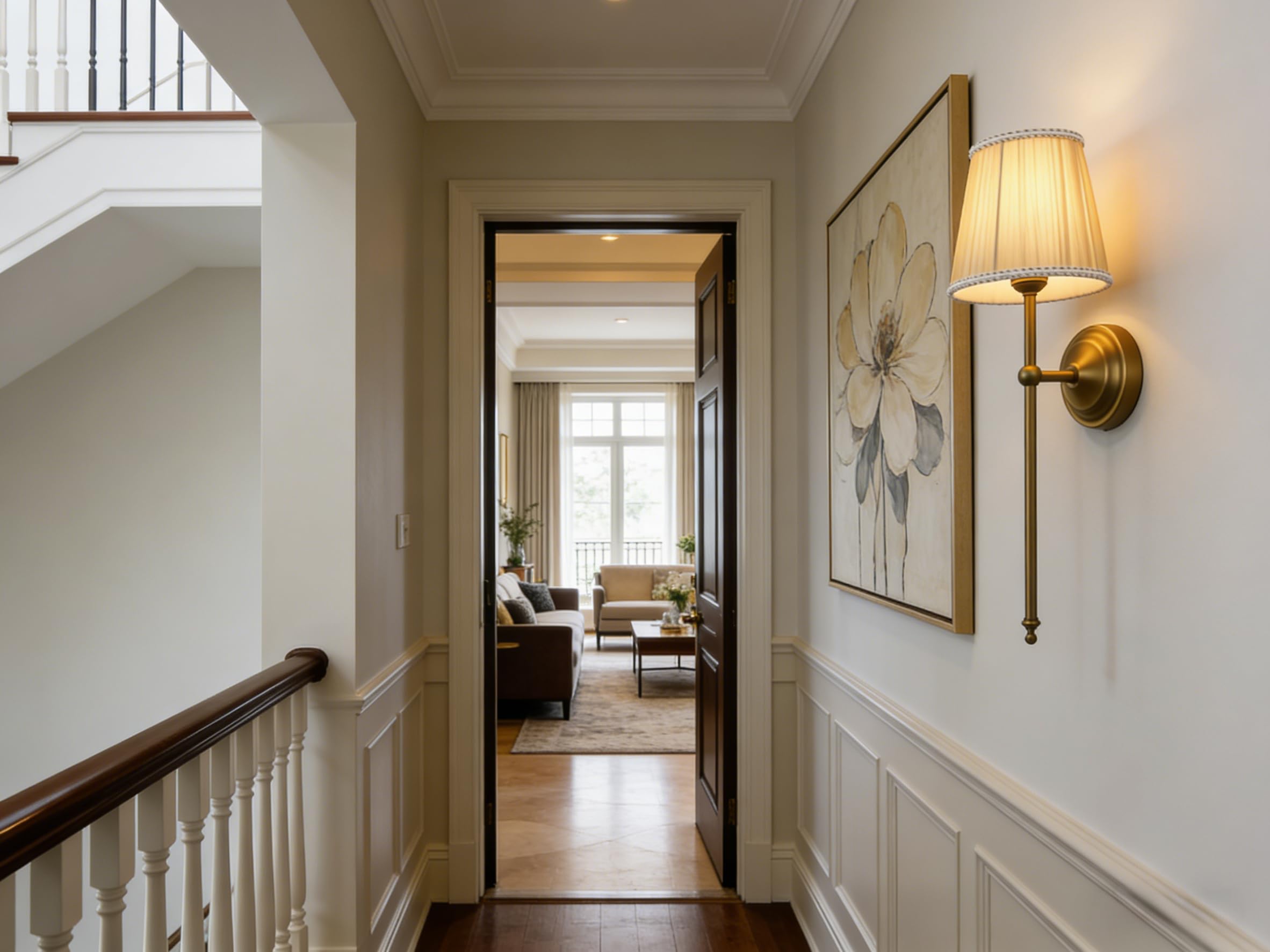 Wall Sconce Lighting Pleated Khaki Gauze Fabric Boho Decor Industrial Vintage Bedside Nightstand Light Wall Mounted Lamp Fixture — view 7