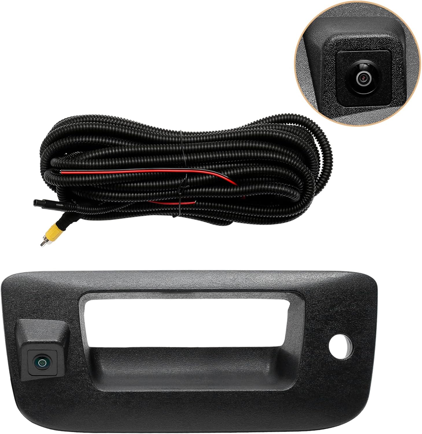 Back Up Camera, w/Tailgate Handle, Compatible with 2007-2014 Chevy Silverado GMC Sierra 1500 2500 3500, w/Keyhole, 170° Viewing Angle, Rear View Camera, Reverse Camera, Backup Camera Kit, Waterproof