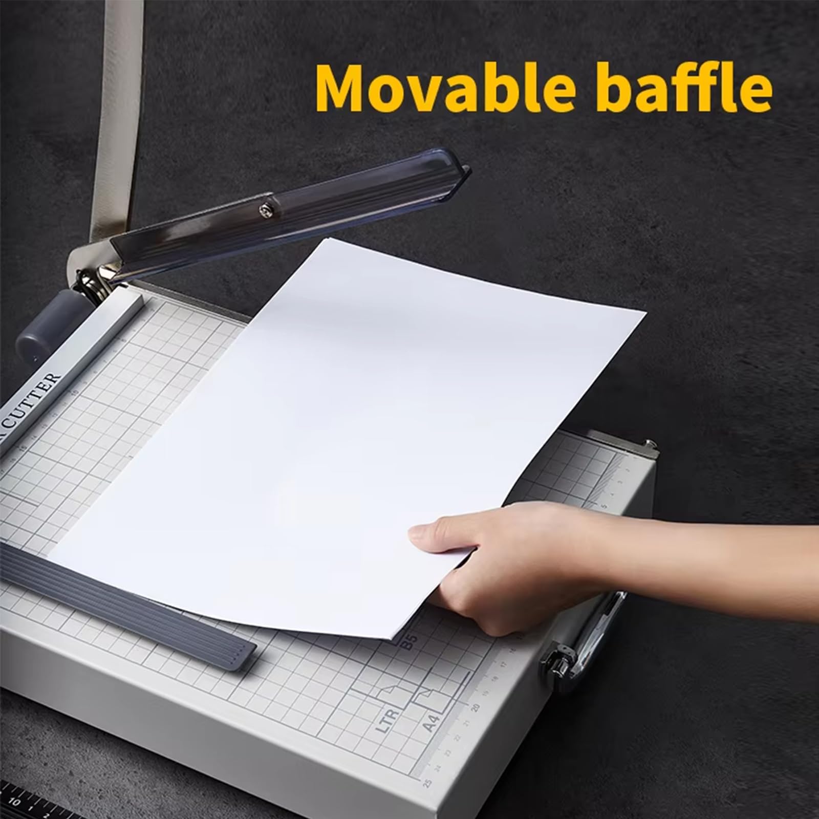 Taglierina Multifunzione A4, taglierina rotativa per impieghi gravosi, tagliacarte tagliacarte Macchina per Coltello da Taglio ID Carta Industriale Professionale Base Metallo