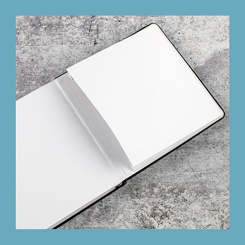 Miniatura 7 de Ricco Bello - Cuaderno de bocetos cuadrado pequeño de 5.5 x 5.5 pulgadas para dibujo, papel grueso de 180 GSM, tapa dura de piel sintética, para uso