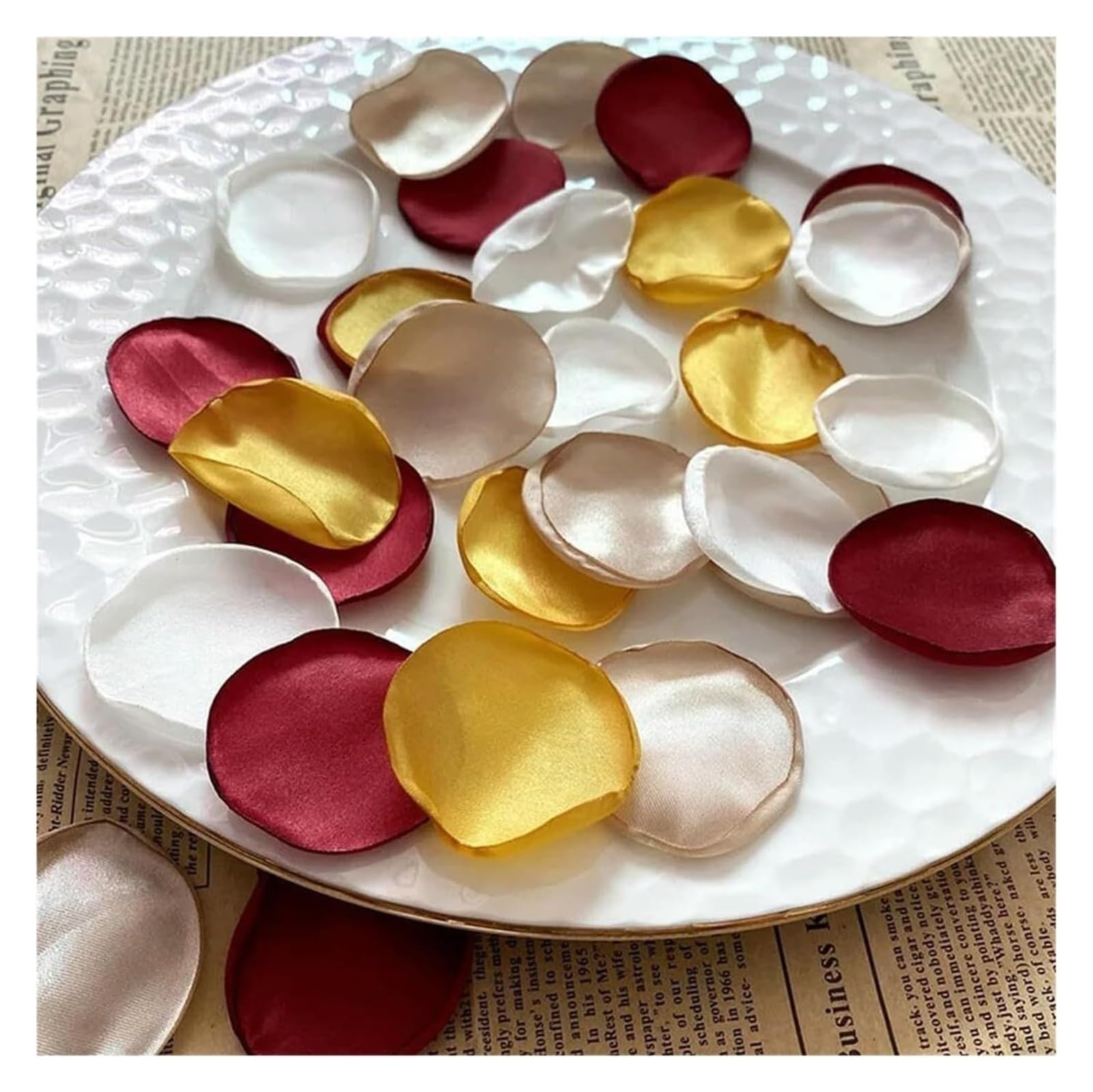 CYJAZNHH Artificial Silk Rose Petals Multicolor 5cm X 5cm 100-300 Pcs(F,100pcs)
