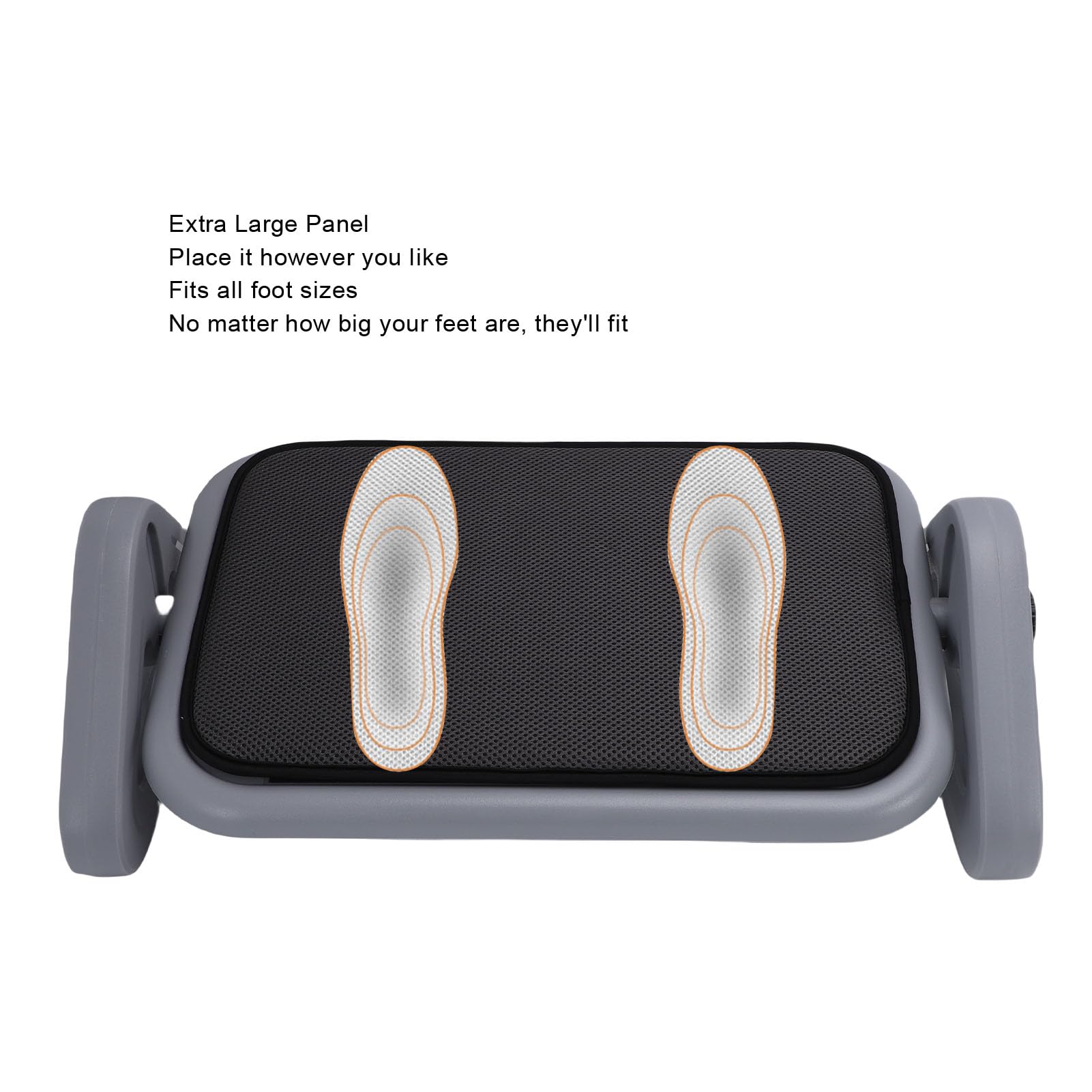 Asixxsix Poggiapiedi, Poggiapiedi Regolabile in Plastica per Sotto la Scrivania Al Lavoro, Pannello Grande con Base Antiscivolo, Ergonomico per Ufficio e Casa