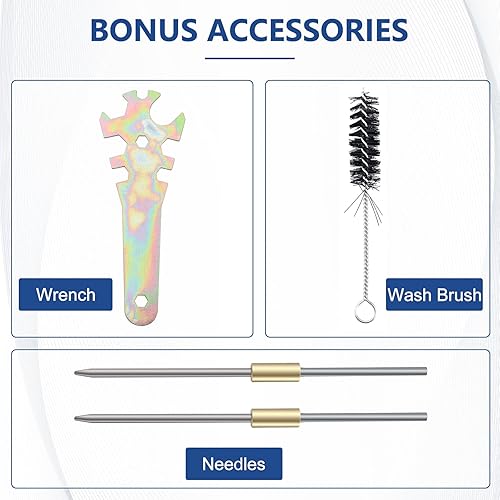 Miniatura 7 de Pistola pulverizadora profesional de alimentación por sifón HVLP, taza de capacidad de 1000 cc con boquillas de 0.051 in, 0.067 in y 0.079 in,