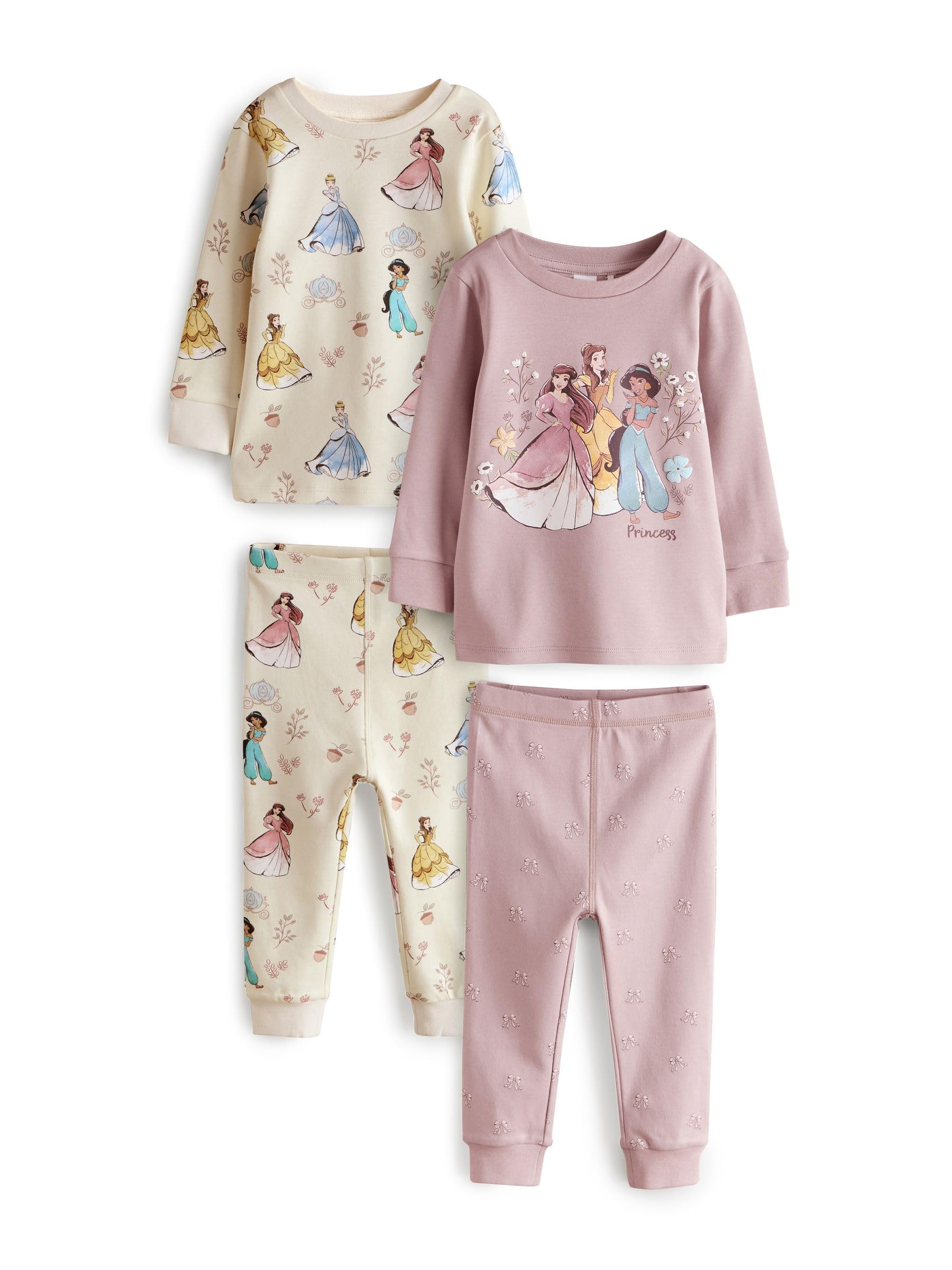 NEXT Disney Princess - Pigiama da bambina, confezione da 2
