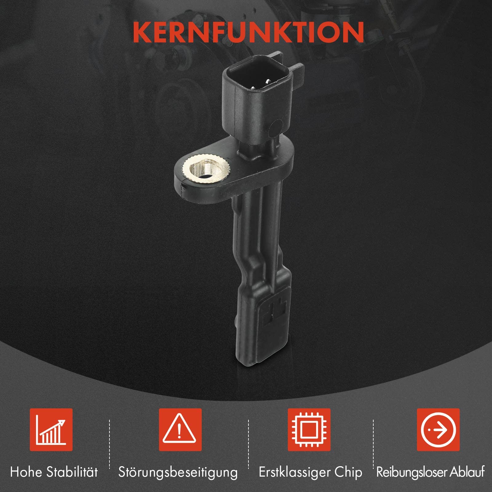 Frankberg 2x Sensori Velocità Ruota Sensore ABS 2-Poli Compatibile con Wrangler III JK Nitro Cherokee KK Compass MK49 Replace# 52125003AD,ALS1932