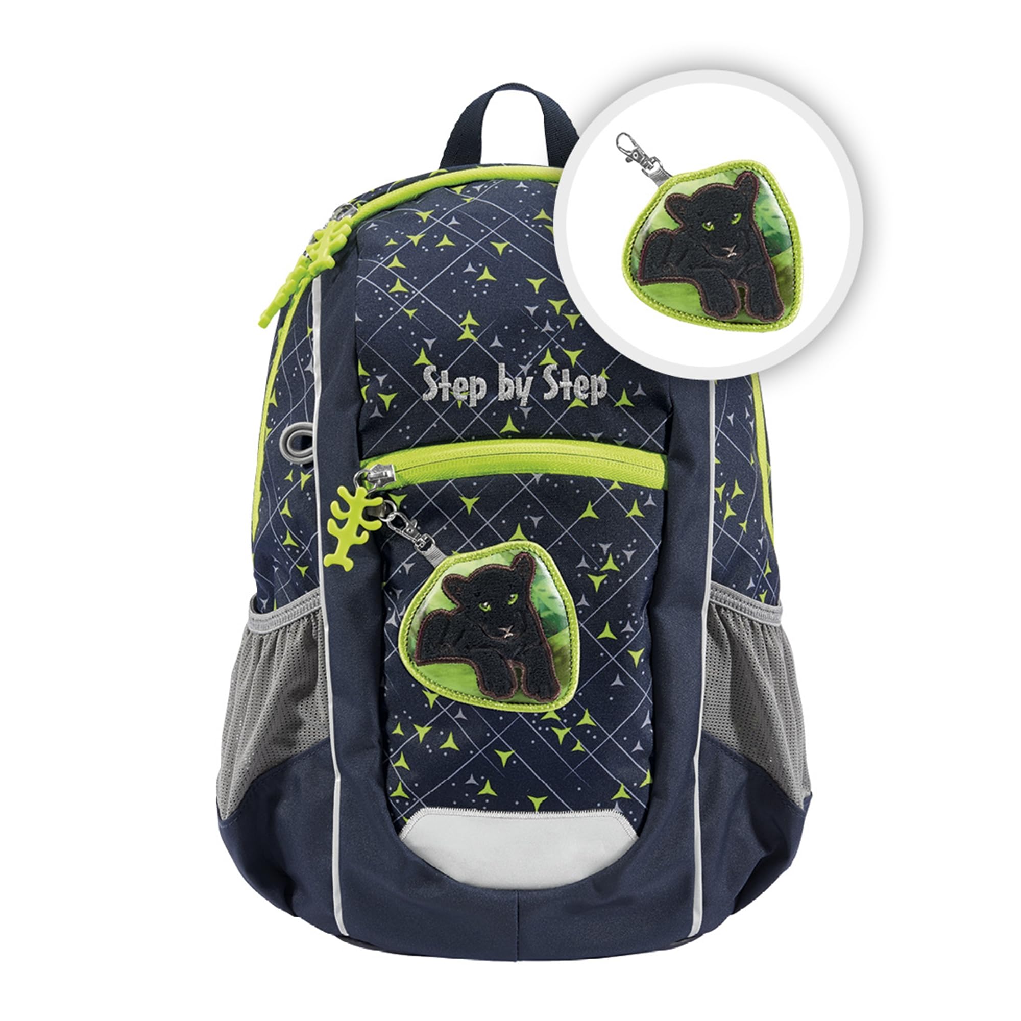 Step by Step Rucksack-Set KIGA Maxi „Little Wild Cat Chiko“, mit separatem Innenfach, ergonomisch, höhenverstellbarem Brustgurt, für Kita, Kindergarten & Freizeit, ab 3 Jahren, 10 l