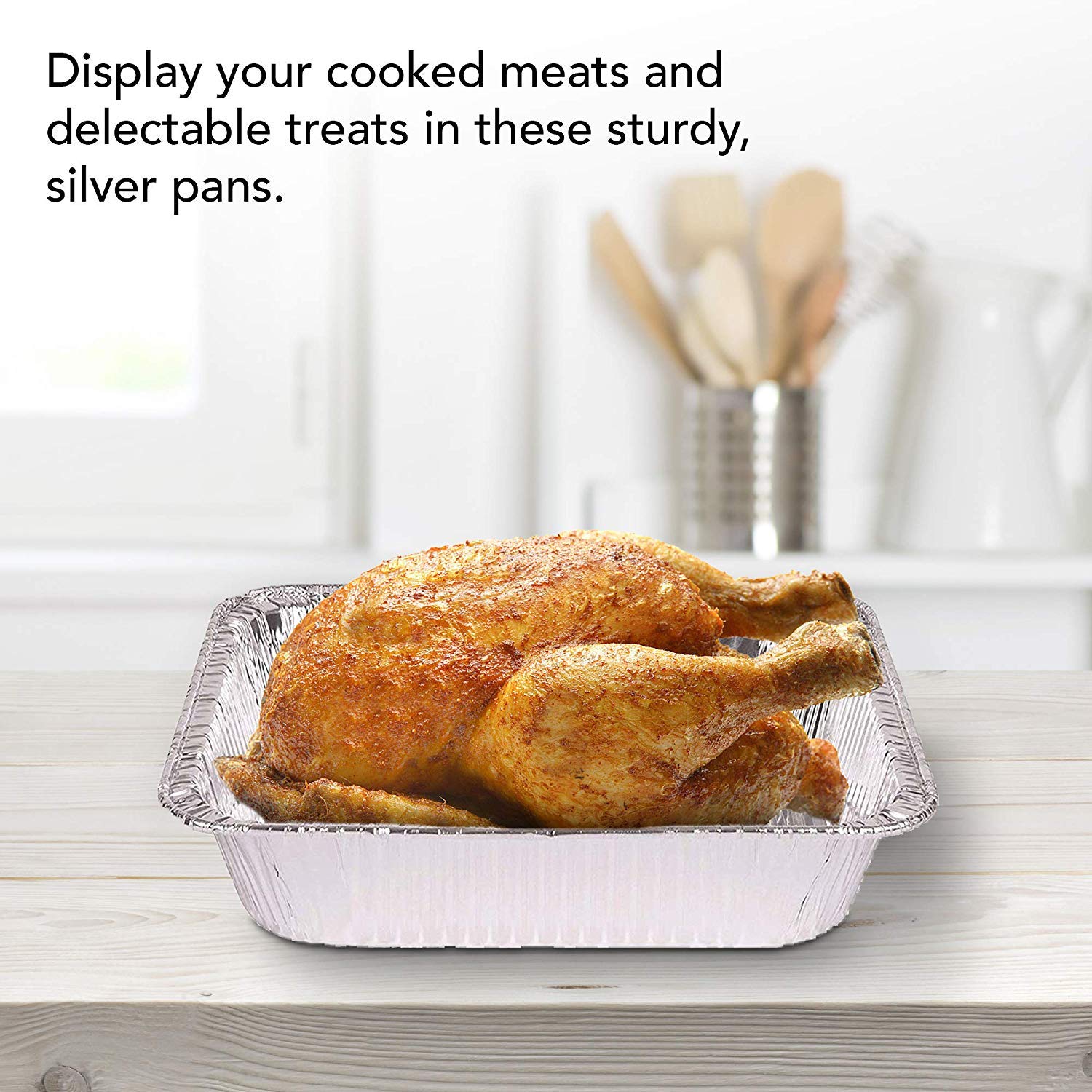 Stock Your Home 9x13 Aluminum Pans (20 Pack) - Disposable & Recyclable Foil Tray- Half Size Steam Table Deep Pans - Tin Foil Pans for Cooking, Heating, Storing, Prepping Food, BBQ, Grilling, Catering : Health & Household