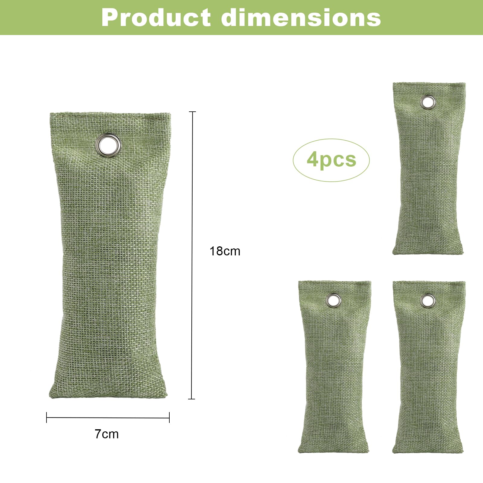 4 unidades de carbón activado para zapatos, bolsa de purificación de aire natural, cojín para zapatos con bambú, purificador de aire, bolsa de bambú activado, olor a pies por sudor pies, eliminación
