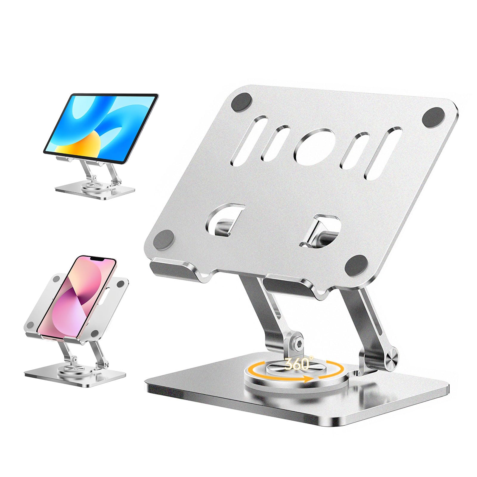Supporto Tablet Girevole a 360° Regolabile Compatibile con 4-13'' iPad Android
