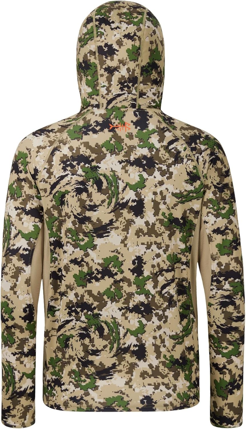 BASSDASH Men's UPF 50+ Lightweight Hunting Camo Hoodie Quick Dry Performance Long Sleeve Fishing Shirt with Hood FS30M - Image 2