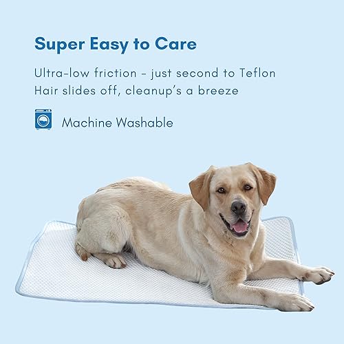 Miniatura 8 de petfelix Tapete de enfriamiento para perros, tapete de enfriamiento para gatos, material de enfriamiento supramolecular, ultra transpirable, lavable