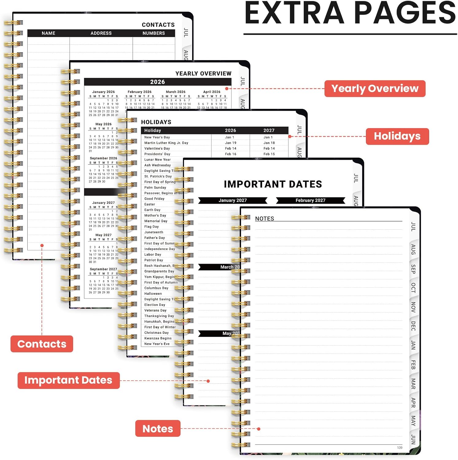ZOTIA Academic Planner 2026-2027, Monthly & Weekly Jul 2026-Jun 2027 image 5