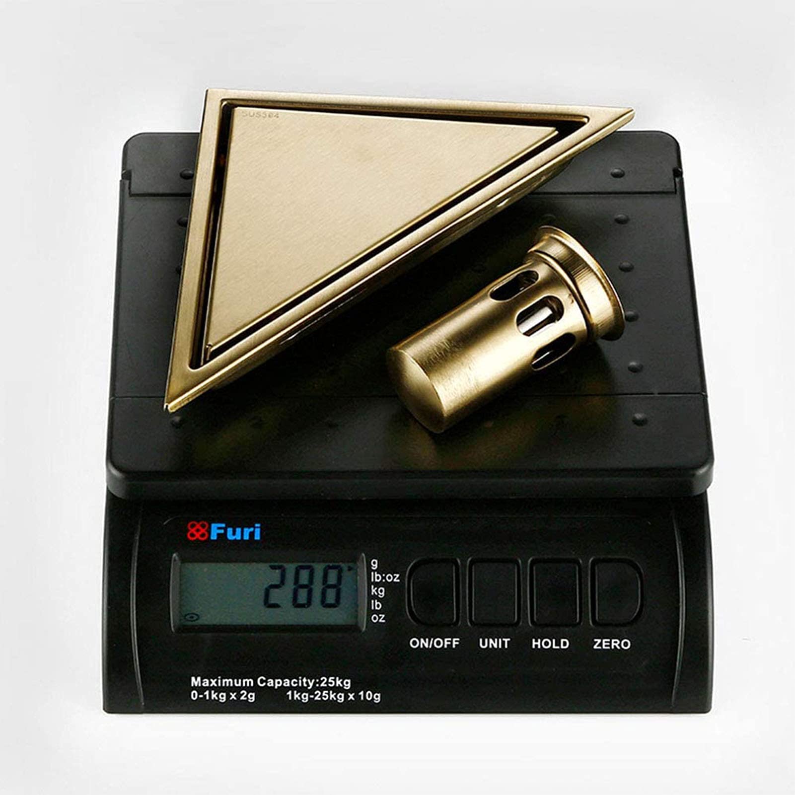 Scarico a pavimento for doccia, Scarico for doccia, Scarico a pavimento for bagno in acciaio inossidabile, Scarico a pavimento con inserto for piastrelle triangolari, Scarico for doccia con griglia ri