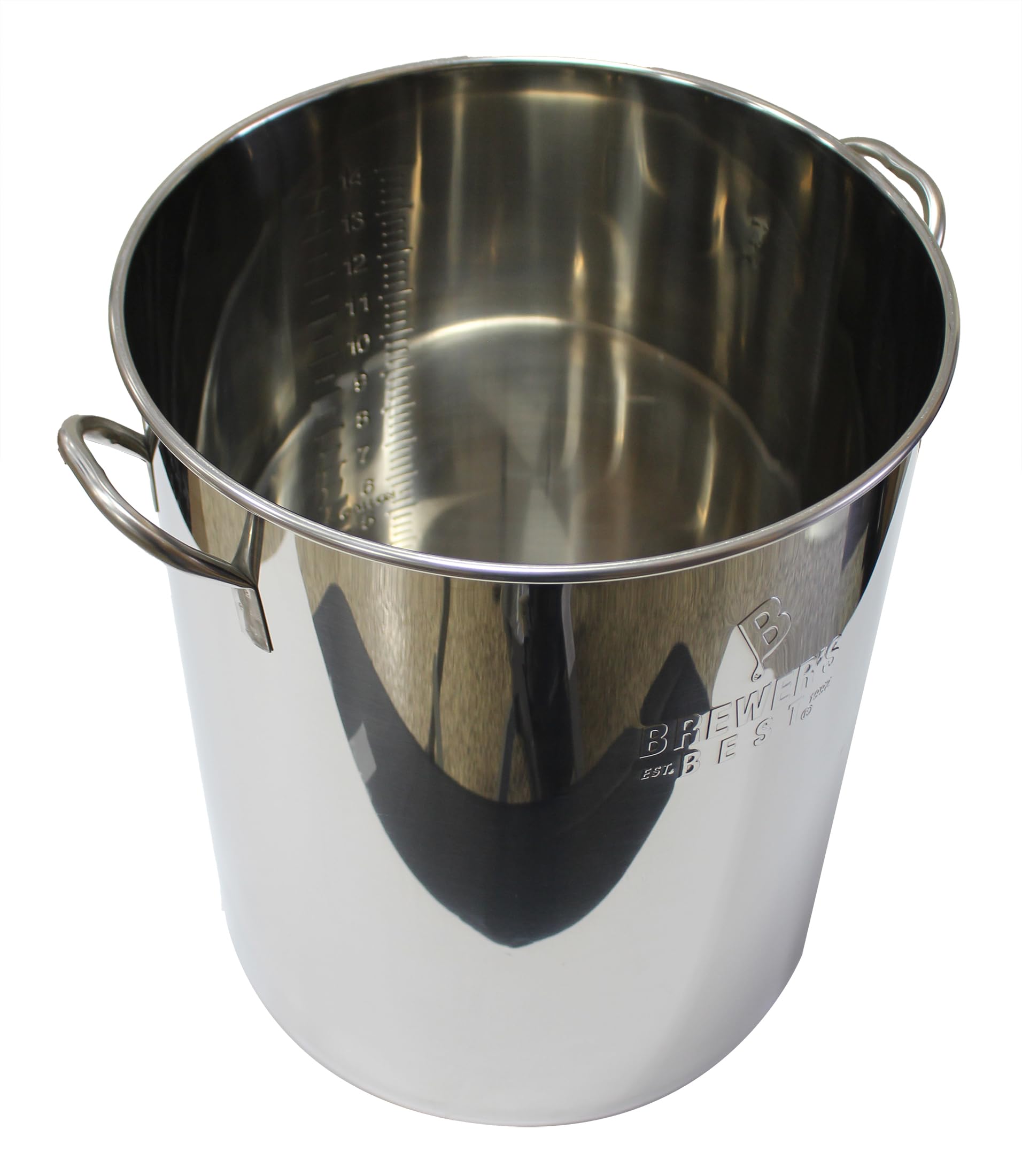 Brewer's Best Olla para cerveza de acero inoxidable con tapa (16 gal)