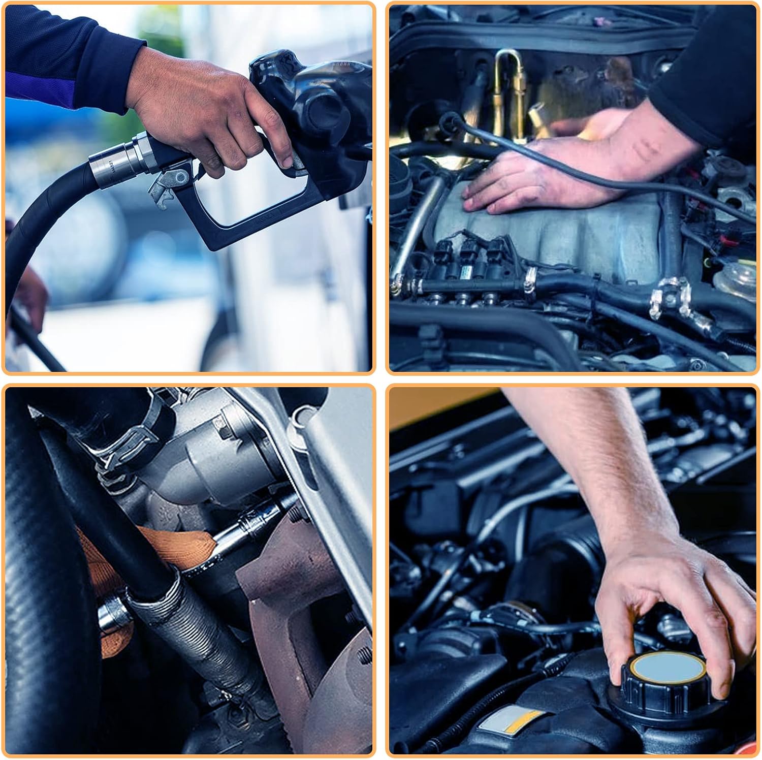 NBR Fuel Line Hose - 5/16 Inch ID Push on Fuel Hose for Small Engines, Gas, Oil, Coolants, 10 Ft