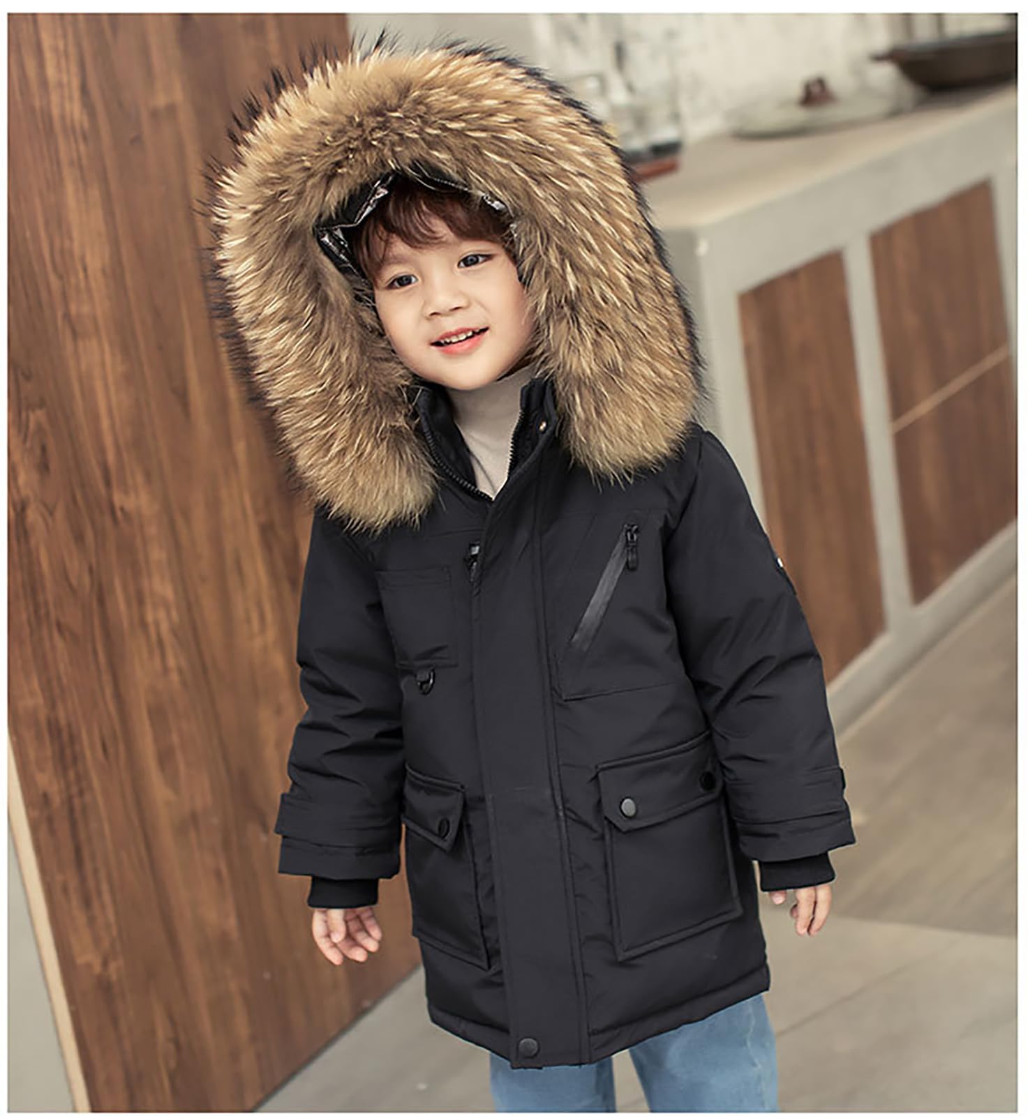 Chaquetas para Niño Chaqueta Niño Invierno Sudadera con Capucha Abrigo De Algodón Engrosamiento Chaqueta