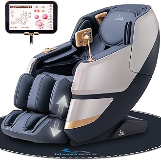 MassaMAX MT339 4D Massage Chair, Full Body Shiatsu Recliner with Automatic Footrest, Zero Gravity, SL Track, Deep Yoga Stretch, 22 Modes, AI Voice Control, Foot Rollers, and Heating (Magic Black)