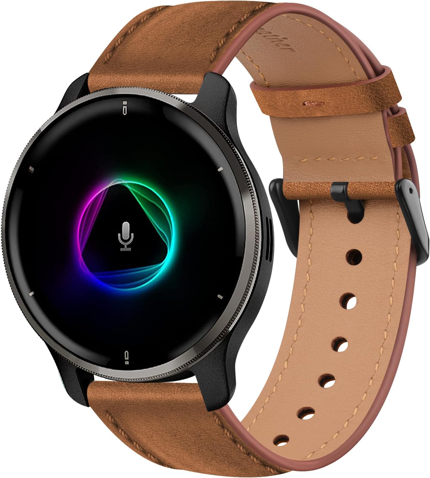 Bands Compatible with Garmin Vivoactive 4 Watch Band, Garmin Venu 3 / Venu 2 Watch Band Women Men, Leaher Replacement Strap for Garmin Venu 3, Venu 2, Vivoactive 4, Forerunner 745 / 265 / 255 Music Smart Watch