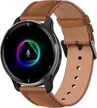 Bands Compatible with Garmin Vivoactive 4 Watch Band, Garmin Venu 3 / Venu 2 Watch Band Women Men, Leaher Replacement Strap for Garmin Venu 3, Venu 2, Vivoactive 4, Forerunner 745 / 265 / 255 Music Smart Watch