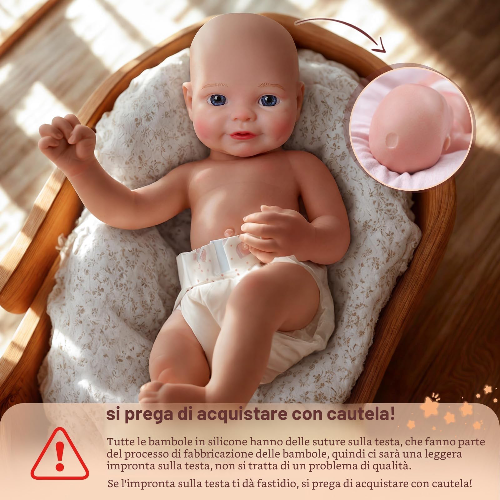 BABESIDE Bambole Reborn Da 16 Pollici Con Corpo Intero In Silicone - Realizzate In Morbido Silicone E Ponderate Per Sentirsi Come Un Vero Bambino