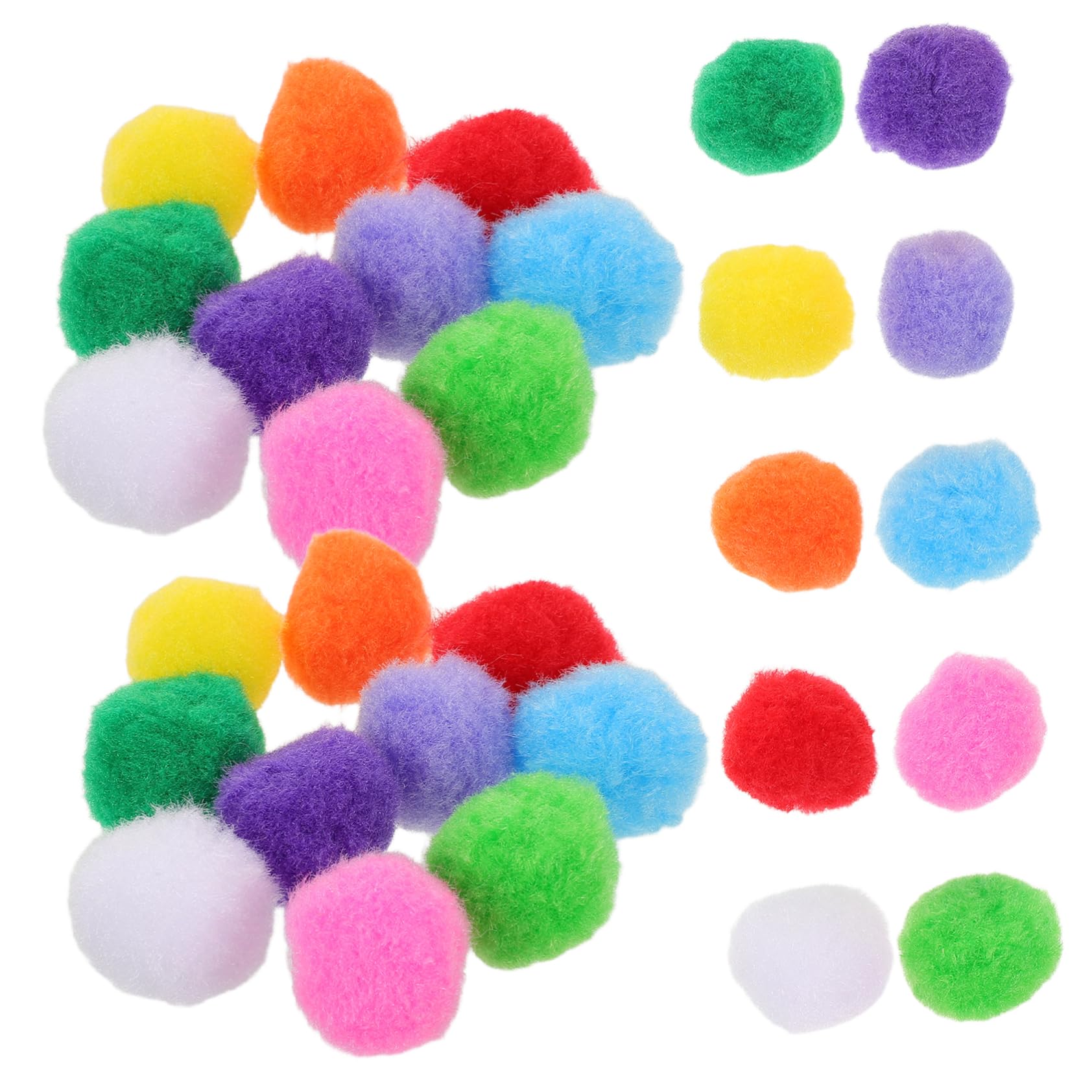 1000 Stück Bunte Pompons 3cm aus Plüsch für Cheerleading und Basteln