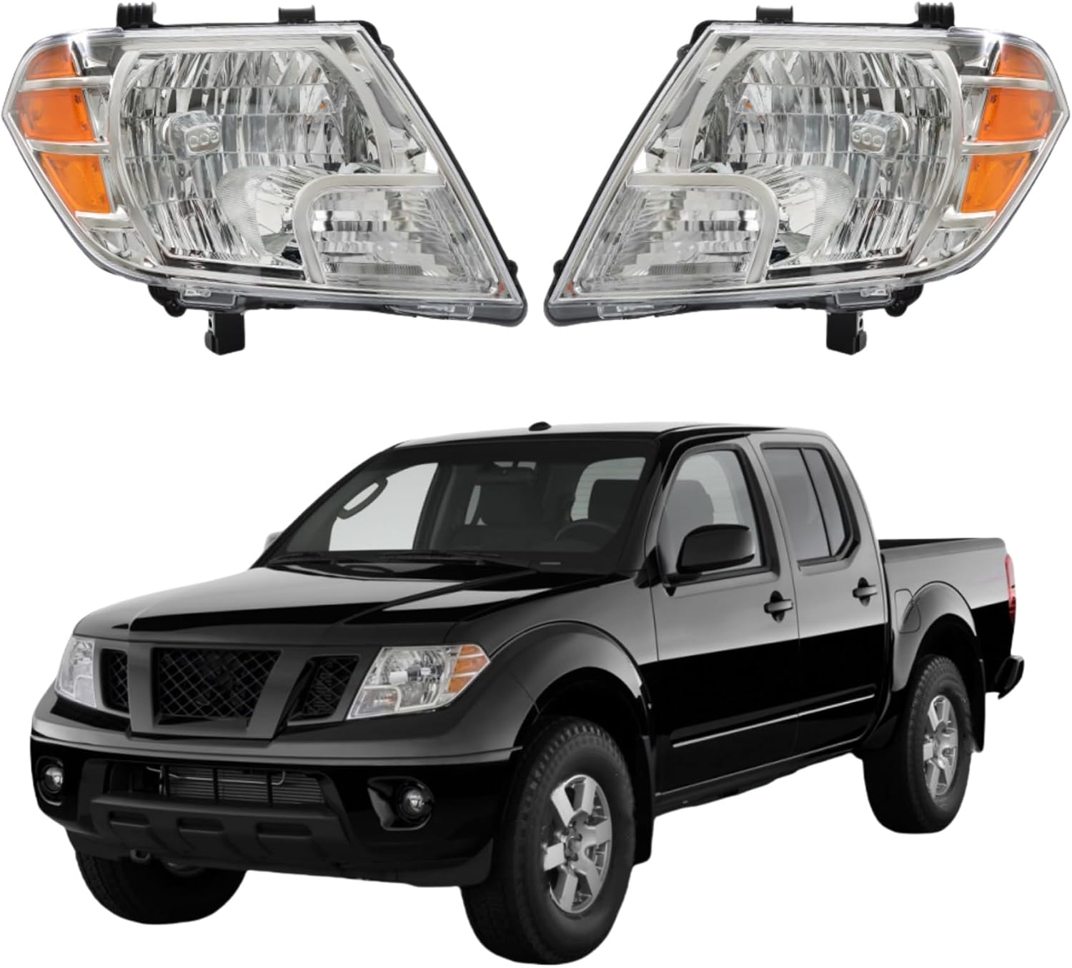 WFLNHB Headlight Assembly Replacement for Frontier 2009-2021 Halogen Headlights Set Driver and Passenger Side