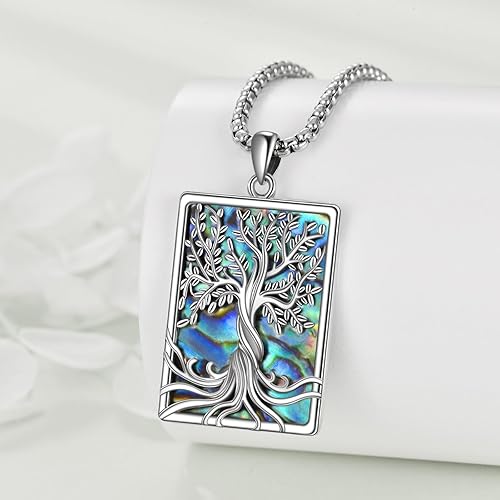 Miniatura 3 de YAFEINI Collar de plata de ley con colgante de pentagrama de pentagrama de triple luna y diosa pagana, amuleto mágico Wicca para mujeres y hombres