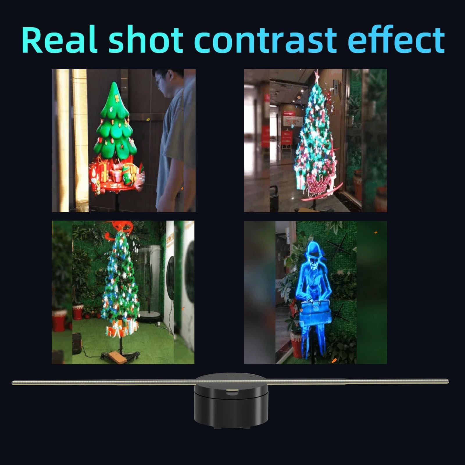 3D-hologramventilatorprojector, WiFi LED-holografisch Display voor Halloween-reclame, Evenementen, Tentoonstellingen, App-bediening, 3D-display LED-ventilator voor Kerstfeest, 16 3D-hologramventilatorprojector, WiFi LED-holografisch Display voor Halloween-reclame, Evenementen, Tentoonstellingen, App-bediening, 3D-display LED-ventilator voor Kerstfeest, 16