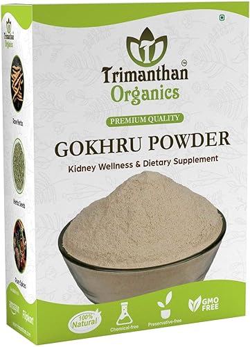 Organics - Polvo puro de gokhru/Tribulus Terrestris en polvo/polvo de gokshura para promover la salud general (3.53 oz/yd²)