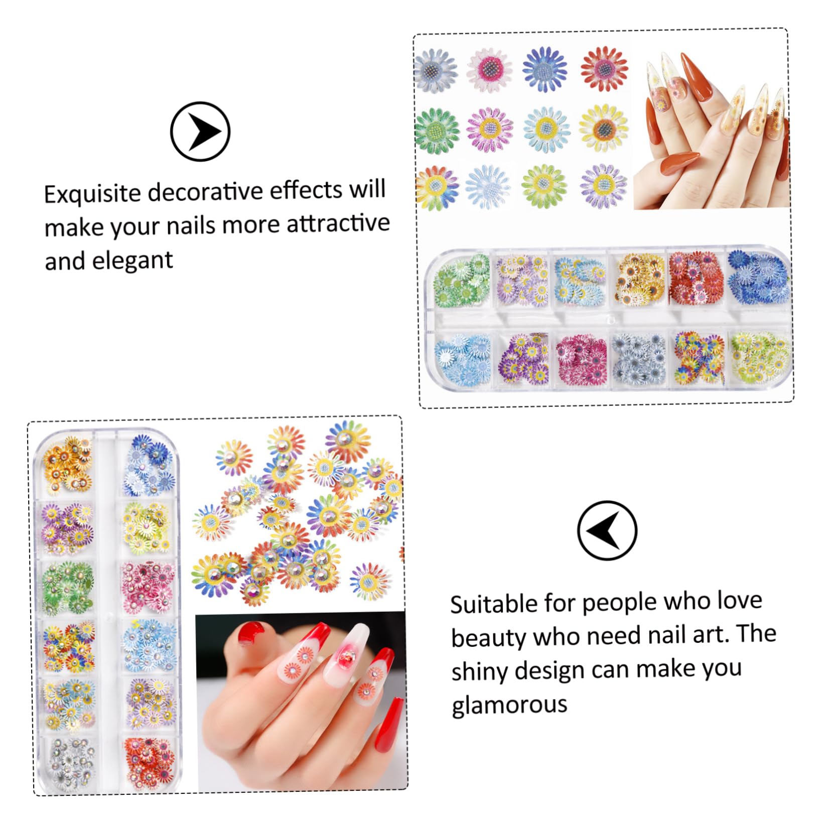 2 Series Láminas De Uñas Pegatinas De Uñas Calcomanías De Uñas Arte De Uñas Pegatinas De Uñas De Pulpa De Madera Accesorios De Belleza De Uñas Vistoso 4 Cajas*2