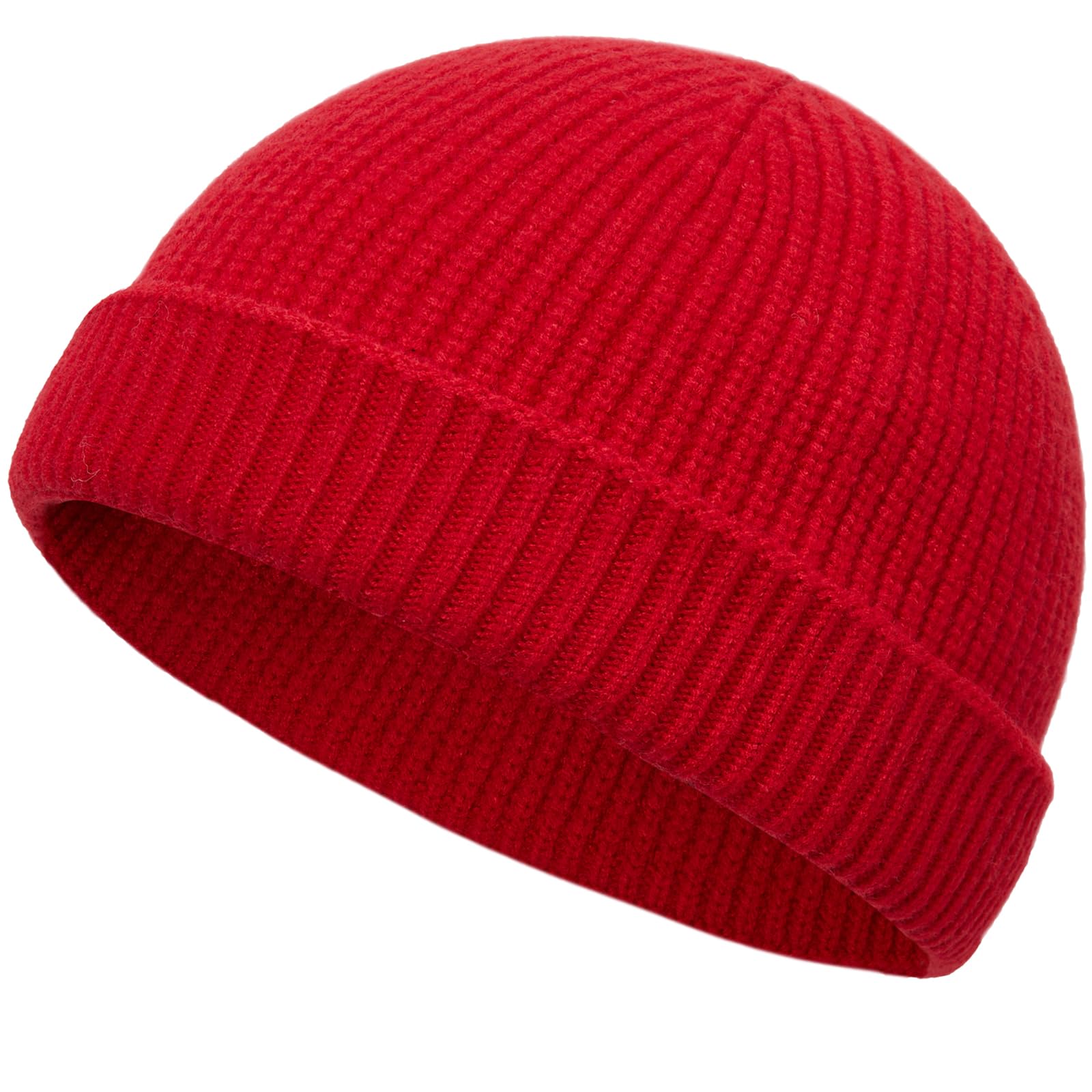 PHILIGHTS Fisherman Beanie Hat Watch Cap Thin Wool Mens Short Beanies Hats for Men Women Trawler Skull Caps