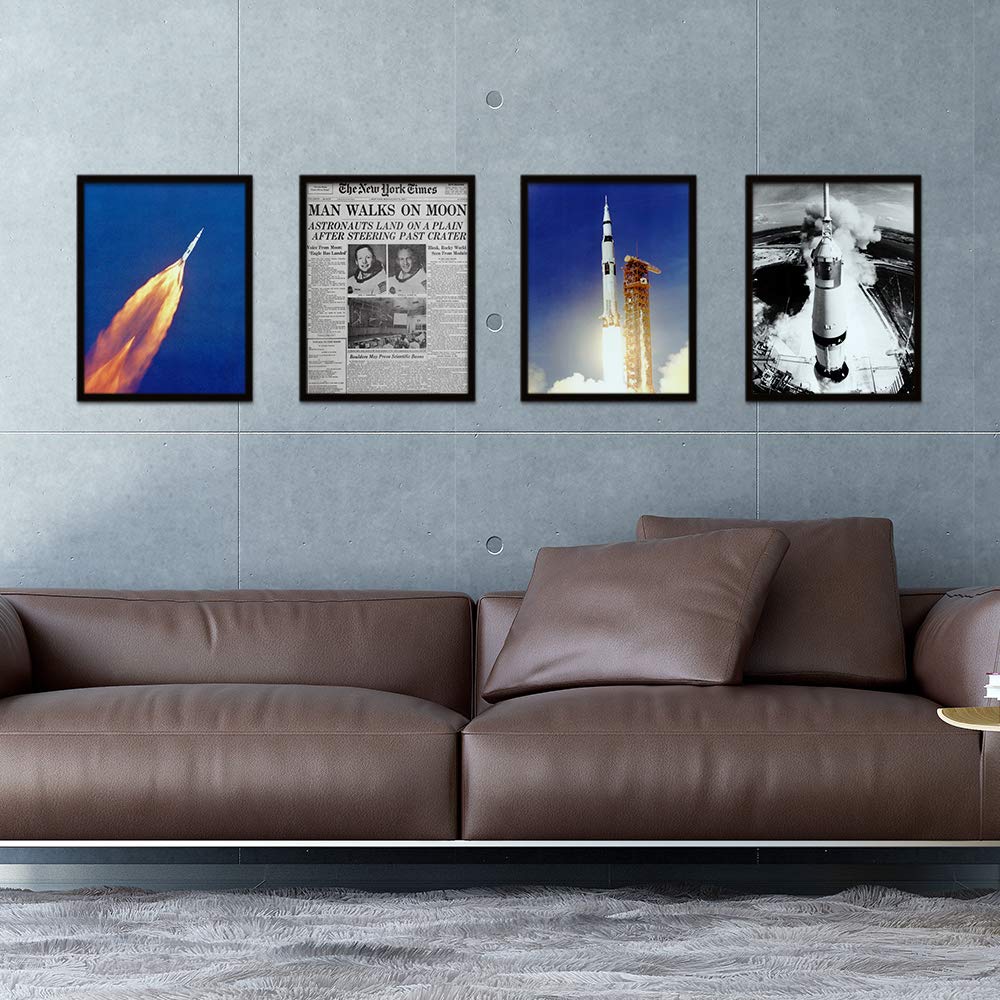 Wee Blue Coo Apollo 11 Astronaut Aldrin Armstrong 50th Anniversary Moon Landing Saturn V Rocket Black