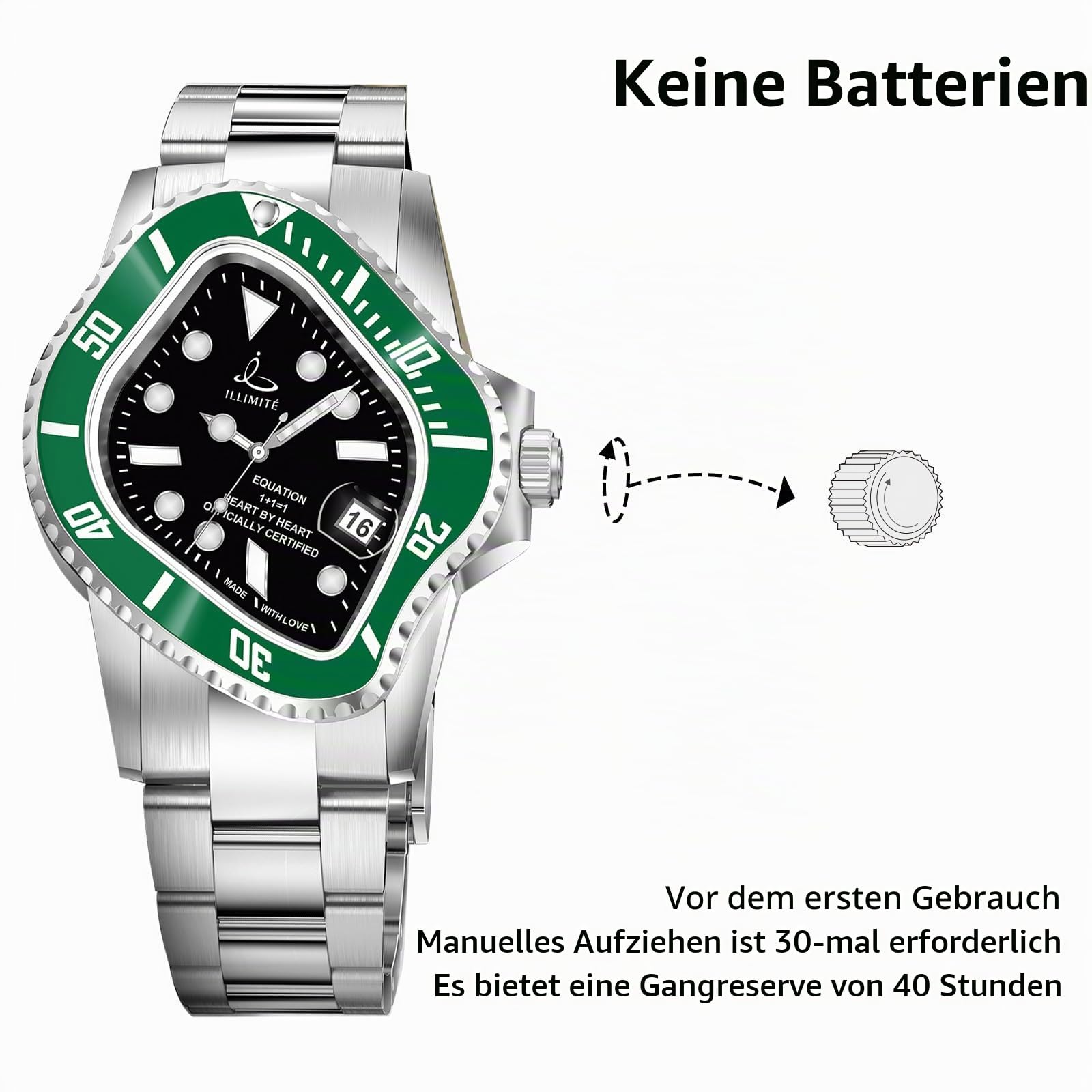 ILLIMITE Schmelzende Automatikuhren für Herren, Japanisches Miyota 8215, selbstaufziehendes mechanisches Uhrwerk, Damenuhr, wasserdicht, Edelstahl, Kunst, surrealistische Armbanduhren, Pea001