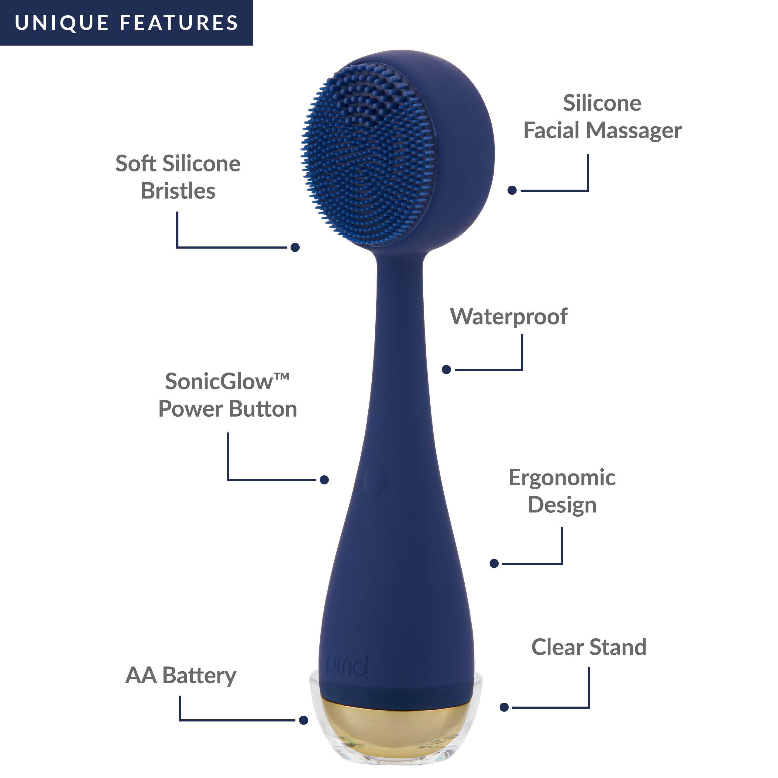 Buy PMD Beauty Clean Smart Facial Cleansing Device with Silicone Brush & AntiAging Massager