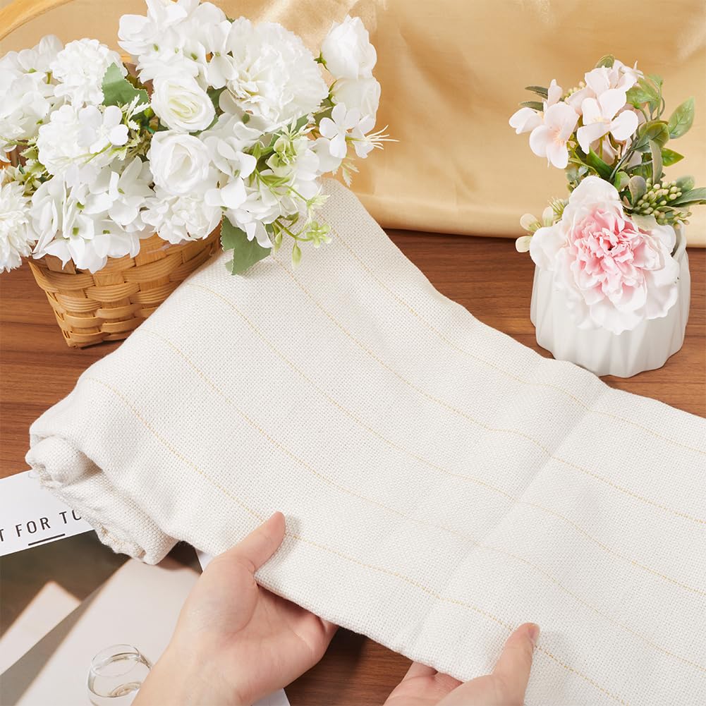 GORGECRAFT 39''x39''(1Mx1M) Tufting Cloth Monk Cloth with Positioning Marked Line Punch Needle Needlework Cloth Fabric for Rug Needle Punch Cross Stitch Weaving Carpet Embroidery Quilting DIY Crafts - Image 4