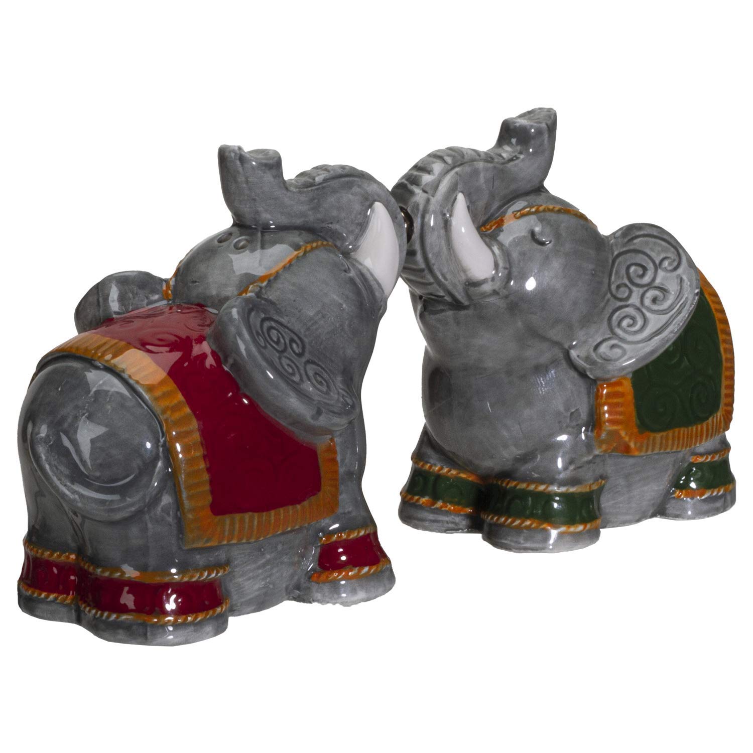 Zestaw ceramicznych solniczka i pieprzniczka Raja Elephants