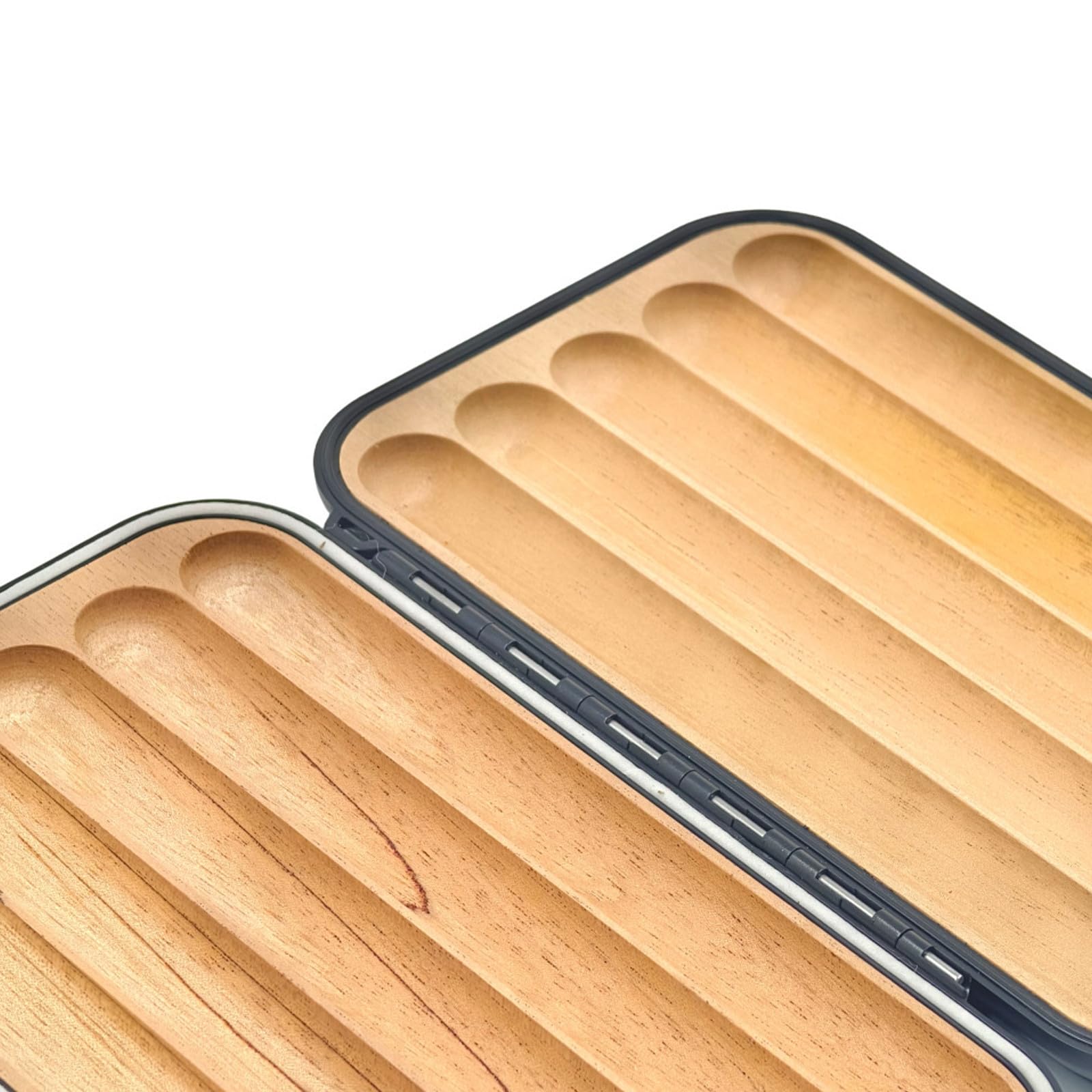 Estuche Humidor de Viaje Pequeño de 20x13cm, ABS y Madera Oscura