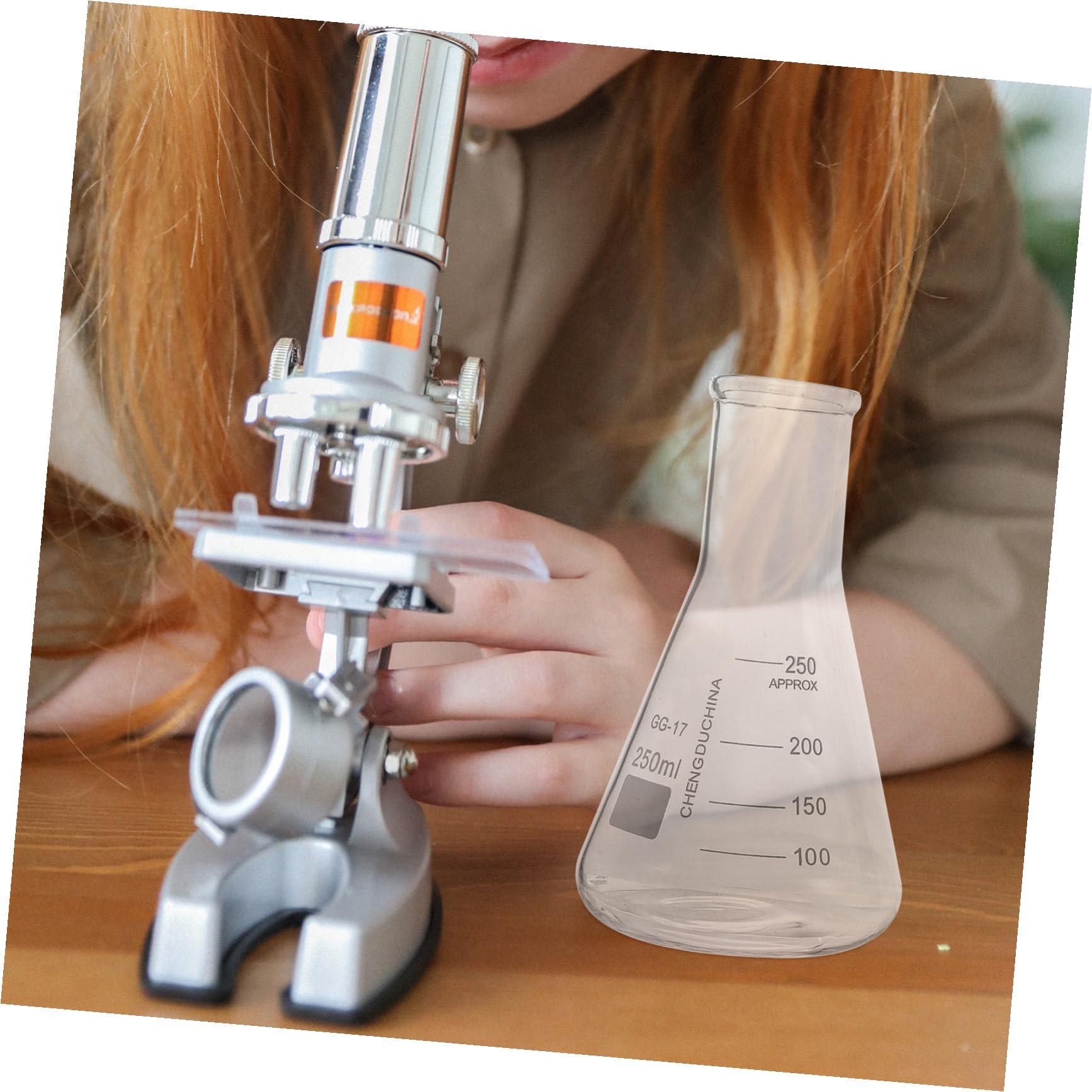 PRETYZOOM Set Strumentazione Scientifica 9 Pezzi Becher Da Laboratorio, Cilindro e Bottiglia Conica in Vetro Trasparente, Graduazioni Chiare Per Esperimenti Scolastici e Analisi Chimiche