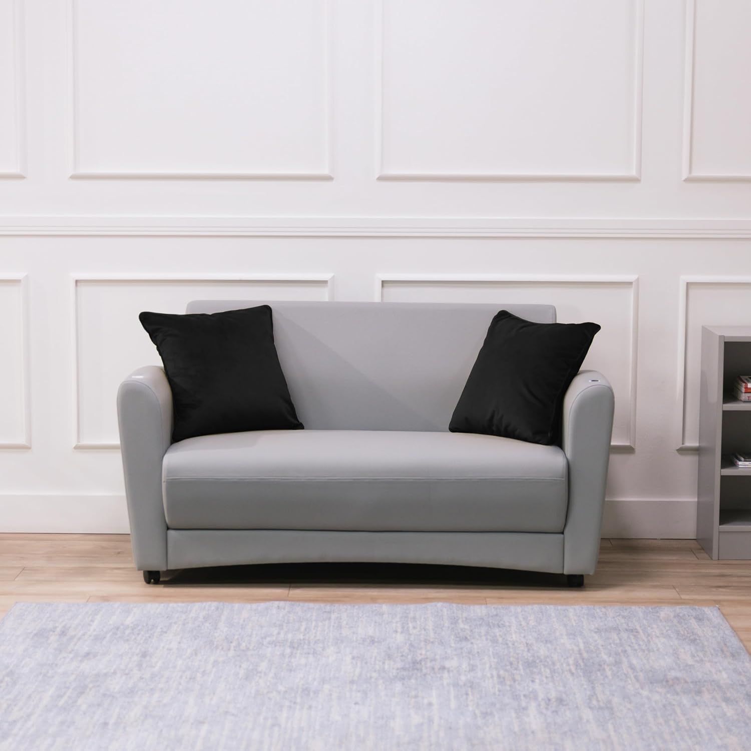 FDP 18" x 18" Velvet and Vinyl Square Pillow Set with Piping; Decorative Throw Pillow for Home Décor in Living Room, Bedroom or Lounge (2-Pack) - Onyx, 15162-350 - Image 3