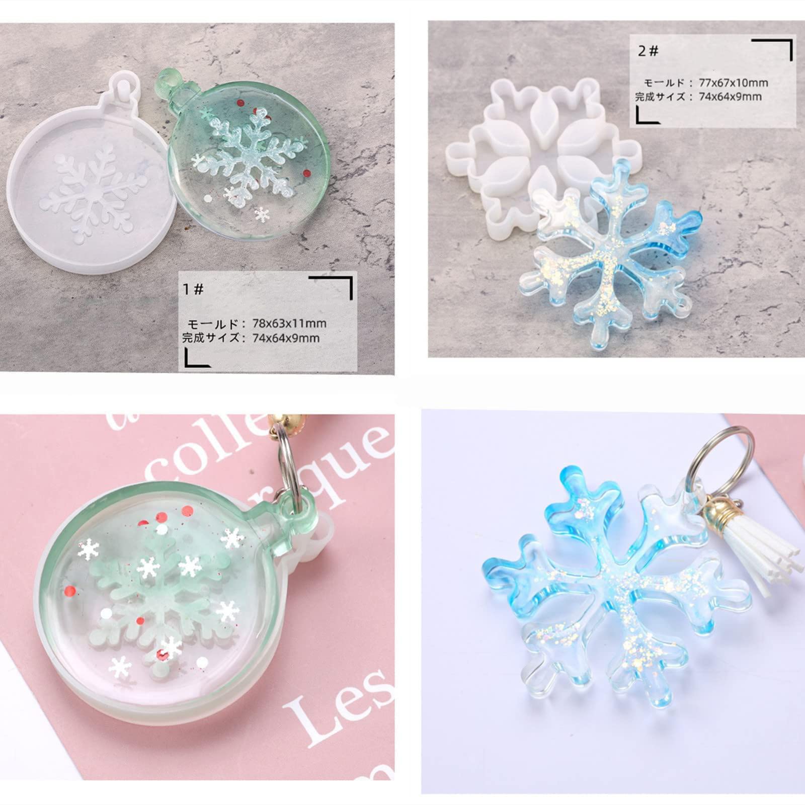 Amazon.co.jp: 雪の結晶 シリコンモールド クリスマス 3個セット