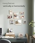 SONGMICS Picture Frames, Collage Picture Frames Set of 10, Two 8x10, Four 5x7, Four 4x6, Photo Frame for Wall Gallery Decor, Table Display, Glass, Natural Beige